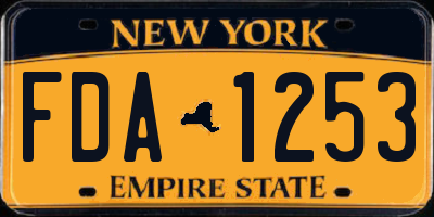 NY license plate FDA1253