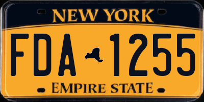 NY license plate FDA1255