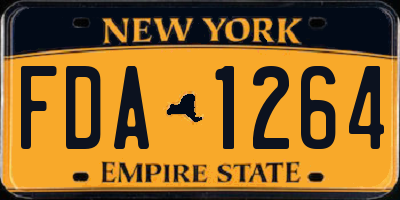 NY license plate FDA1264