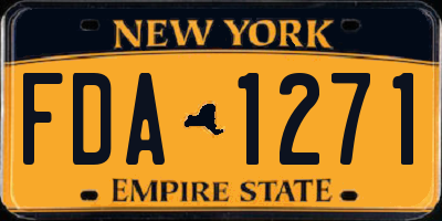 NY license plate FDA1271