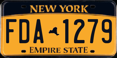 NY license plate FDA1279