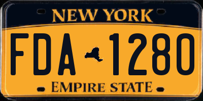 NY license plate FDA1280