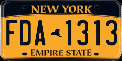 NY license plate FDA1313