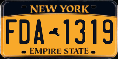 NY license plate FDA1319