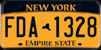 NY license plate FDA1328