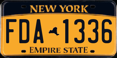 NY license plate FDA1336