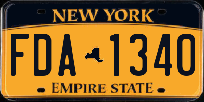 NY license plate FDA1340
