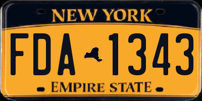 NY license plate FDA1343
