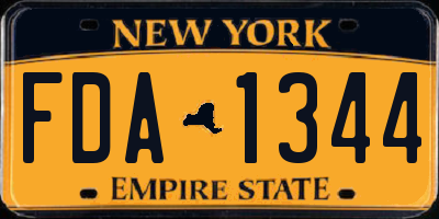 NY license plate FDA1344