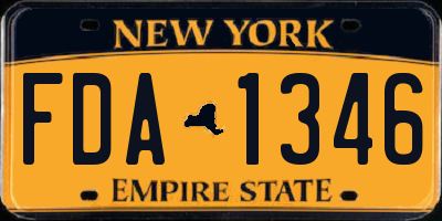 NY license plate FDA1346