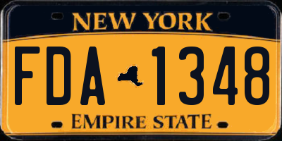 NY license plate FDA1348