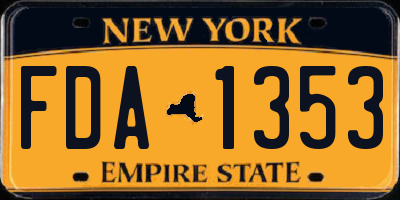 NY license plate FDA1353
