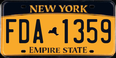 NY license plate FDA1359