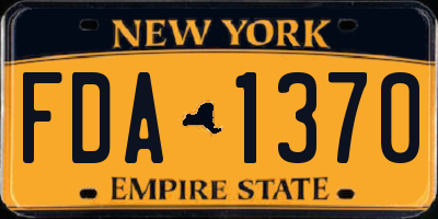 NY license plate FDA1370