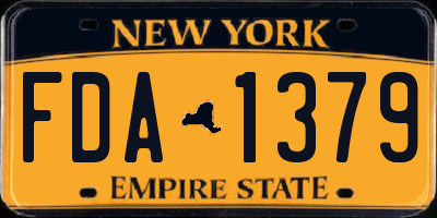 NY license plate FDA1379