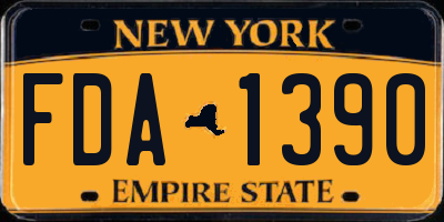 NY license plate FDA1390