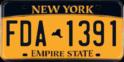 NY license plate FDA1391