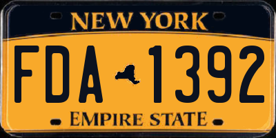 NY license plate FDA1392