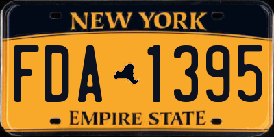 NY license plate FDA1395