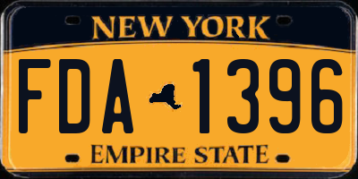 NY license plate FDA1396