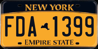NY license plate FDA1399