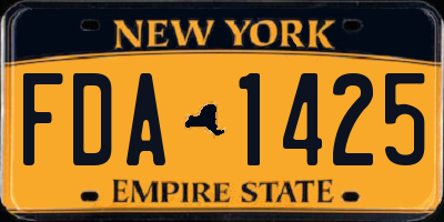 NY license plate FDA1425
