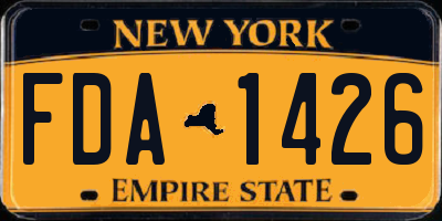 NY license plate FDA1426