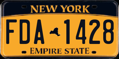 NY license plate FDA1428