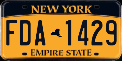 NY license plate FDA1429