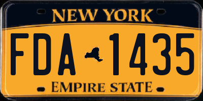 NY license plate FDA1435