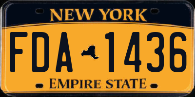 NY license plate FDA1436