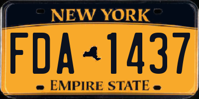 NY license plate FDA1437
