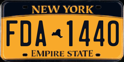 NY license plate FDA1440
