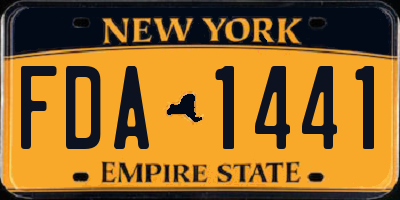 NY license plate FDA1441