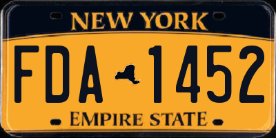 NY license plate FDA1452