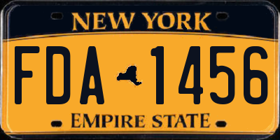 NY license plate FDA1456