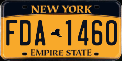 NY license plate FDA1460