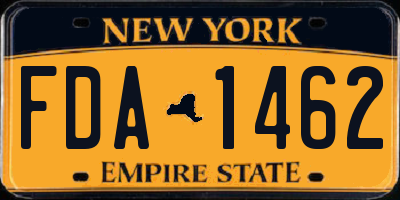 NY license plate FDA1462