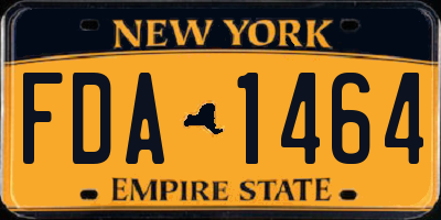 NY license plate FDA1464