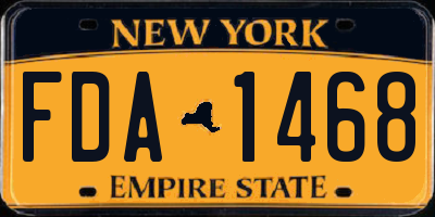 NY license plate FDA1468