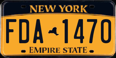 NY license plate FDA1470