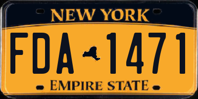 NY license plate FDA1471