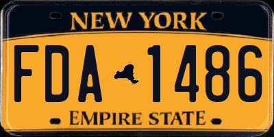 NY license plate FDA1486
