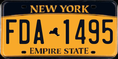 NY license plate FDA1495