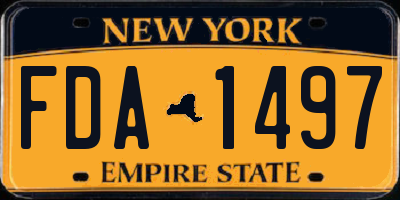 NY license plate FDA1497