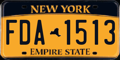 NY license plate FDA1513