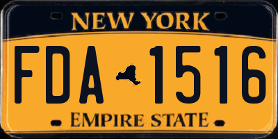 NY license plate FDA1516