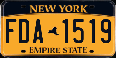 NY license plate FDA1519