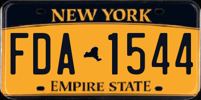 NY license plate FDA1544