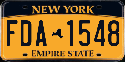 NY license plate FDA1548